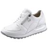 Keilsneaker WALDLÄUFER "HIROKO-SOFT", Damen, Gr. 4 (37), silber (weiß, silberfarben), Nubukleder, Nappaleder, Textil, sportlich, Schuhe Sneaker, Orthotritt Ausstattung, H-Weite, Freizeitschuh, Halbschuh, Schnürschuh