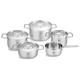 Topf-Set FISSLER "Fissler Pure Collection" Töpfe silberfarben Topfsets