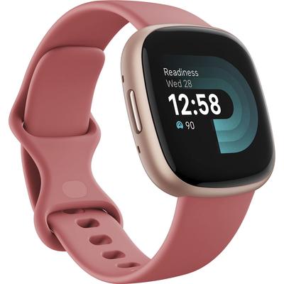 Smartwatch FITBIT BY GOOGLE "Versa 4 + Infinity Band White Small" Smartwatches bunt (rose gold) Fitness-Tracker