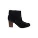 Cole Haan Ankle Boots: Black Solid Shoes - Women's Size 9 1/2 - Almond Toe