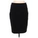Ann Taylor LOFT Casual Pencil Skirt Knee Length: Black Solid Bottoms - Women's Size 10