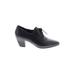 Rush Hour Heels: Loafers Chunky Heel Classic Black Print Shoes - Women's Size 5 1/2 - Almond Toe