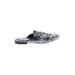 Steve Madden Mule/Clog: Blue Print Shoes - Women's Size 9 - Almond Toe