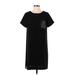 J.Crew Factory Store Casual Dress - Shift: Black Solid Dresses - Women's Size X-Small