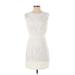 Kimchi Blue Casual Dress - Mini Crew Neck Sleeveless: Ivory Solid Dresses - Women's Size 4