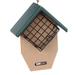 Birds Choice Suet Feeder w/ Tail Prop for Two Cakes in Taupe Recycled Plastic Wood in Brown | 13.75 H x 3.75 W x 5.25 D in | Wayfair SNDHSUET