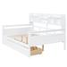 Home Decor Daybed w/ Bedside Shelf & Two Drawers in White | 57.18 W x 79.18 D in | Wayfair DAGEWF314723AAK