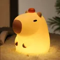 Veilleuse en silicone Capybara pour enfants lampe de chevet tactile animal aste par USB fonction