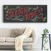 The Holiday Aisle® Sleigh Rides Premium Gallery Wrapped Canvas - Ready To Hang Canvas, Solid Wood in Black | 8" H x 20" W x 1.5" D | Wayfair