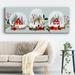 The Holiday Aisle® Snow Globe Village Collection D Premium Gallery Wrapped Canvas - Ready To Hang Canvas, in Green/White | Wayfair