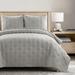 Latitude Run® Fareeha Standard Cotton 3 Piece Quilt Set Microfiber/Cotton in Gray | California King Quilt | Wayfair