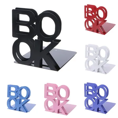 Serre-livres en métal en forme d'alphabet support de support de fer supports de bureau pour livres