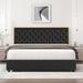 Winston Porter Outzen Platform Storage Bed Upholstered/Velvet/Metal/Faux leather in Brown | 43.7 H x 55.9 W x 78.7 D in | Wayfair