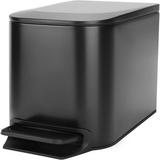 YITAHOME 1.6 Gallons Steel Step On Trash Can Stainless Steel in Black | 12.2 H x 9.1 W x 5.91 D in | Wayfair AQJHH1