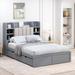 Red Barrel Studio® Stoddart Full Size Bed Frame Wood in Gray | 47.2 H x 57.2 W x 83.86 D in | Wayfair CE871E45D15E47568A5DB5BC95E85D15