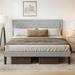 Red Barrel Studio® Ertem Metal Platform Bed Upholstered/Metal/Polyester in Gray | 43.31 H x 60.24 W x 81.3 D in | Wayfair