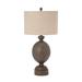 August Grove® Boncile Coastal Farmhouse Brown Timeless Table Lamp Resin/Linen in Brown/White | 30 H x 15 W x 15 D in | Wayfair