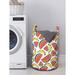 East Urban Home Fruits Laundry Bag, Watermelon Slices Bananas, 13" x 19", Coral White Yellow, in Blue/Brown/Orange | Wayfair