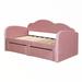 Wildon Home® Desirie Twin Daybed Upholstered/Velvet in Pink | 40.4 H x 43.3 W x 81 D in | Wayfair ED1DC870536C4D65896E3B98146B41F2