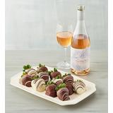 Gourmet Drizzled Strawberries With Spring-Label Rosé, Family Item Food Gourmet Candy Confections Coated Fruits Nuts, Gifts by Harry & David