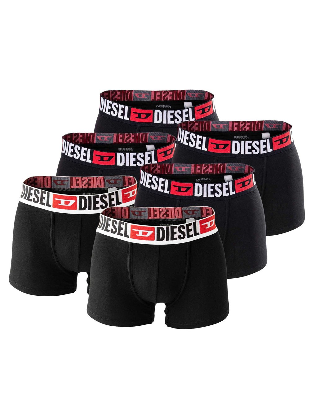 Diesel Boxershort 6er Pack Herren mehrfarbig, M Image