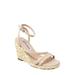 Rylee Platform Wedge Sandal In Nude At Nordstrom Rack