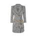 Houndstooth-pattern Blazer Dress