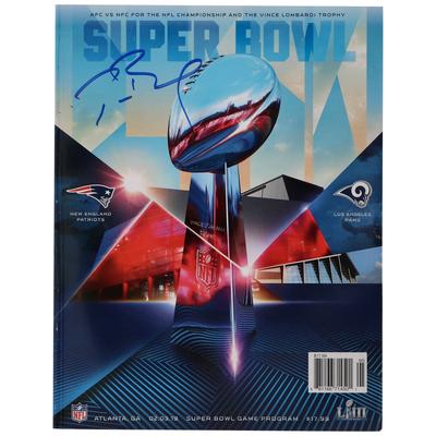 New England Patriots Tom Brady New England Patriots signiertes Super Bowl LIII-Spielprogramm