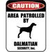 LED Light Up Red Flashing Blinking Attention Grabbing Laminated Dog Sign Caution Area Patrolled by Dalmatian (Silhouette) Yard Fence Gate