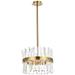 8 Light Round Pendant in Modern Style-12 inches Tall and 16 inches Wide-Satin Gold Finish Bailey Street Home 390-Bel-5048093
