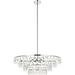 6 Light Pendant in Contemporary Style-10 inches Tall and 28 inches Wide-Chrome Finish Bailey Street Home 390-Bel-5046942