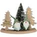 LED Lighted Gnomes and Christmas Trees Tabletop Decoration - 6.5"