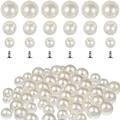 150 Pairs Decor Pearls for Clothing Fake Pearl Rivets for Fabric Pearl Rivets Fabric Pearl Rivet Abs Bride