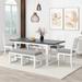 6-Piece Rectangular Extendable Dining Table Set with 18" Butterfly Leaf