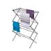 3 Tier Expandable Collapsing Foldable Laundry Rack, Space Saving Heavy Duty Lightweight Metal Drying Rack(Silver)