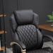 Big and Tall Executive Office Chair with Wide Seat, with High Back Diamond Stitching, Adjustable Height & Swivel Wheels