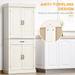 71" Freestanding Kitchen Pantry with 4 Doors, and 2 Large Cabinets, Tall Storage Cabinet with Wide Drawer for Kitchen