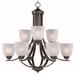 -Nine Light 2-Tier Chandelier in Transitional Style-28 inches Wide By 26.5 inches High-Oil Rubbed Bronze Finish Bailey Street Home 93-Bel-1118838
