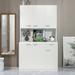 Modern Freestanding Kitchen Pantry Kitchen Cabinet with 6 Doors and 1 Drawer