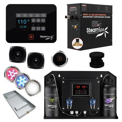 SteamSpa BKT750-ADP Black Series WiFi and Bluetooth 7.5KW Quickstart