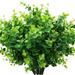 6 Bundles Artificial Flowers Outdoor UV Resistant Fake Plastic Plants No Fade Faux Boxwood for Home Window Box Garden Planter Indoor Outside Decorations(Green Eucalyptus)