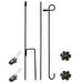 1 Set of Garden Flag Stand Holder with Stopper Clip Yard Flags Stand Flagpole Yard Metal Flagpole