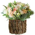 Indoor Plant Pots Decor for Living Room Living Room Decor Wood Bark Flower Pot Flower Pots Outdoor Flower Bucket Bark Fountain Bark Country Style Wooden
