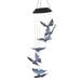 Wind Chimes Cardinal Bird Wind Chimes Solar Powered Chime Light Wind Chimes for Loss of Love Hummingbird Decor for Patio Deck Yard Garden Homeï¼ŒButterfly (dark bl