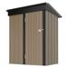 LeCeleBee Outdoor Storage Shed 5X3 FT Small Outside Sheds & Outdoor Storage Anti-Corrosion Metal Shed Waterproof Outdoor Storage Cabinet with Door & Lock for Backyard Patio Lawn (Brown)