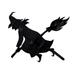 Emblems Halloween Decore Halloween Lawn Signs Outdoor Yard Decor Halloween Inserted Ornament Witch Silhouette Floor Outlet The Sign Decorate Acrylic