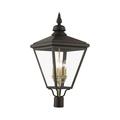 4 Light Extra Large Outdoor Post Top Lantern in Traditional Style-31.5 inches Tall and 14.25 inches Wide-Bronze/Antique Brass Finish Bailey Street