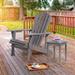 Adirondack Chair Solid Wood Outdoor Patio Furniture for Backyard Garden Lawn Porch -Dark Gray