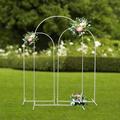 3Pcs Metal Arch Stand Wedding Party Backdrop Stand For Ceremony Yard Venue Decor