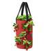 Herrnalise Upside Down Strawberry Planter 12 Planting Holes Sturdy Hanging Handle Thickened Breathable Felt Cloth Strawberry Planter Hanging Plant Grow Bag for Carrot Onion Tomato Potato Roses Red